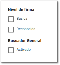 Nivel de firma.