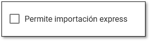 Permite importación express.